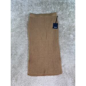 Simply Vera Vera Wang Crochet Skirt Size XS Pull On Brown Lined NWT E043